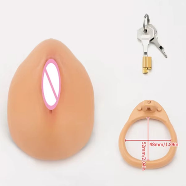 NEW SIMULATION FULL COVER CHASTITY REALISTIC VAGINA - 3D PRINTED & PAINTED.