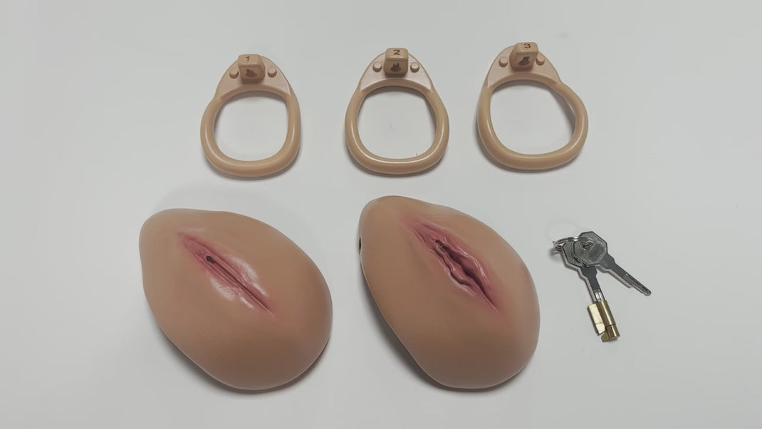 NEW SIMULATION FULL COVER CHASTITY REALISTIC VAGINA - 3D PRINTED & PAINTED.