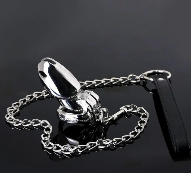 HOT HTV4 STEEL WITH CHAIN / CHASTITY ON LEASH