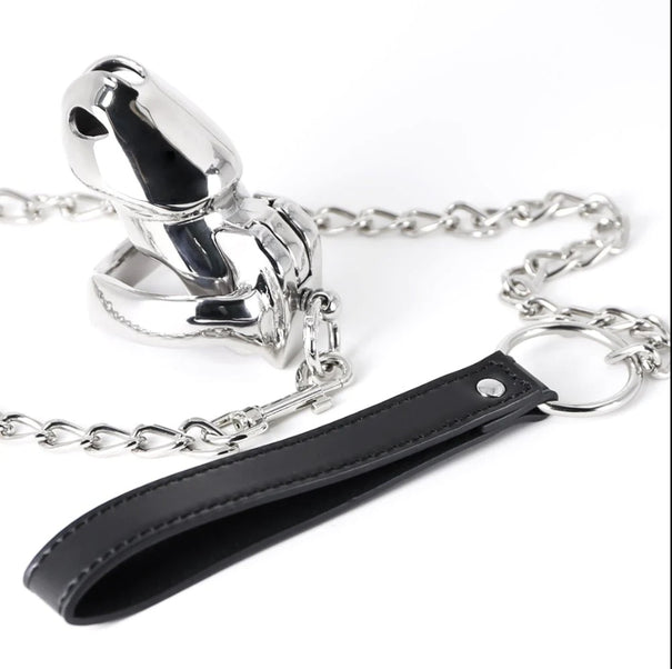 HOT HTV4 STEEL WITH CHAIN / CHASTITY ON LEASH