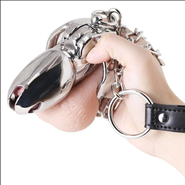 HOT HTV4 STEEL WITH CHAIN / CHASTITY ON LEASH