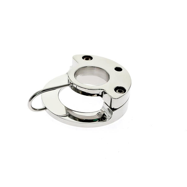 Chastity Training ring - Locking Double Cock ring