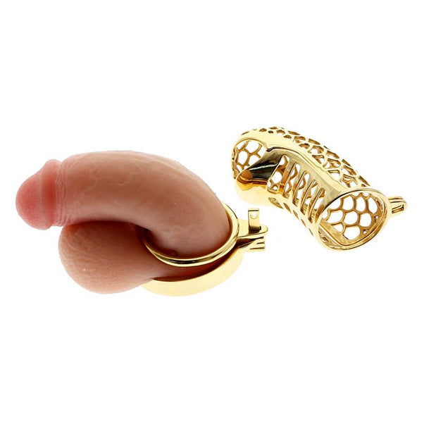 24K Gold Dragon Chastity FLAT Ring  3.34