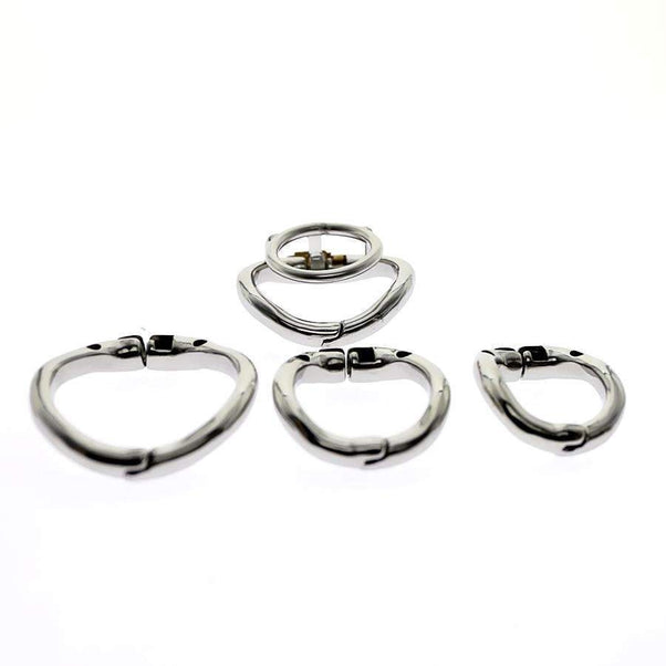 Chastity Training ring - Locking Double Cock ring